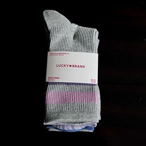 Lucky Brand Everyday Comfort Crew Socks 5 pairs